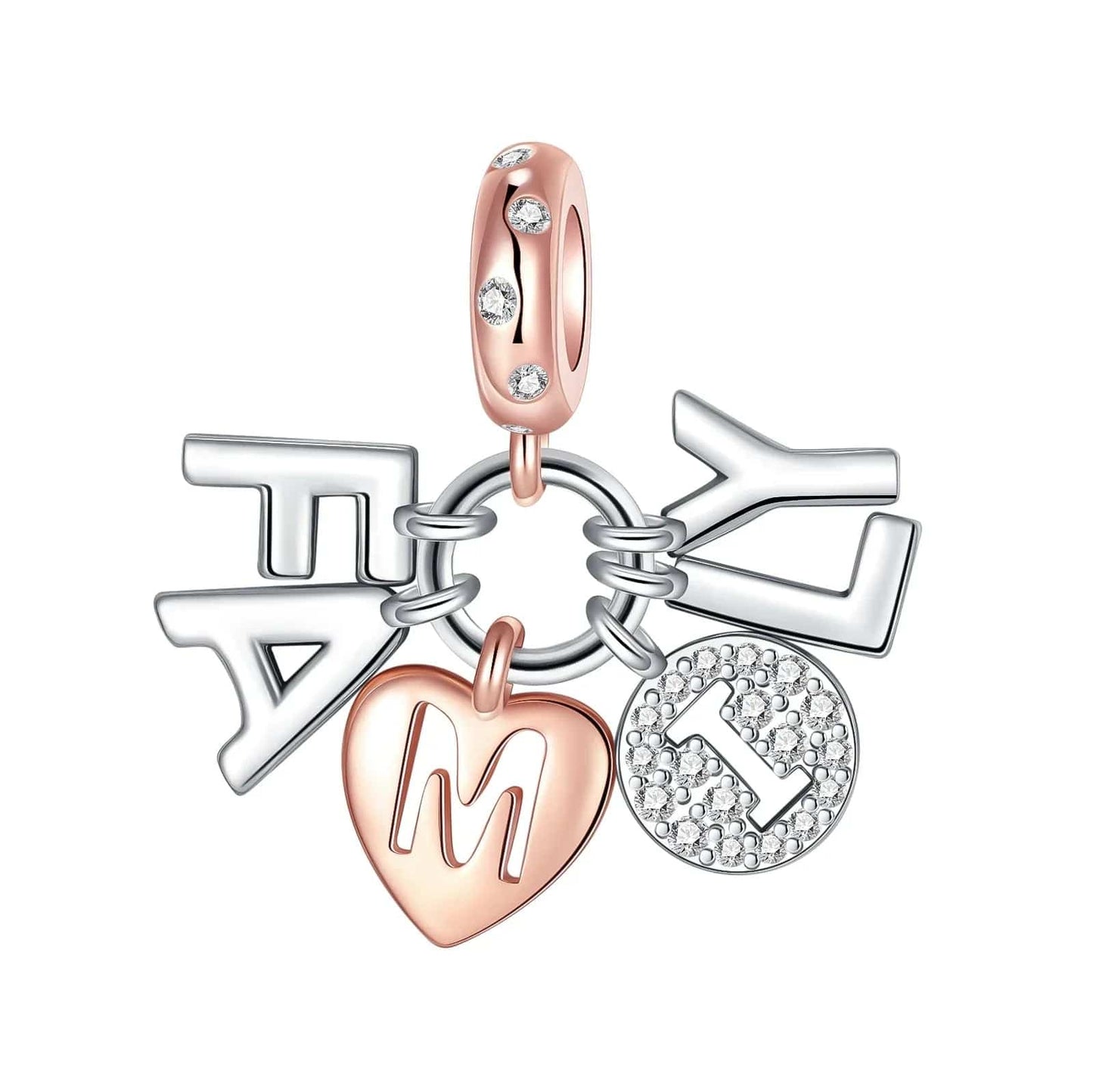 Family Letters Dangle Charm