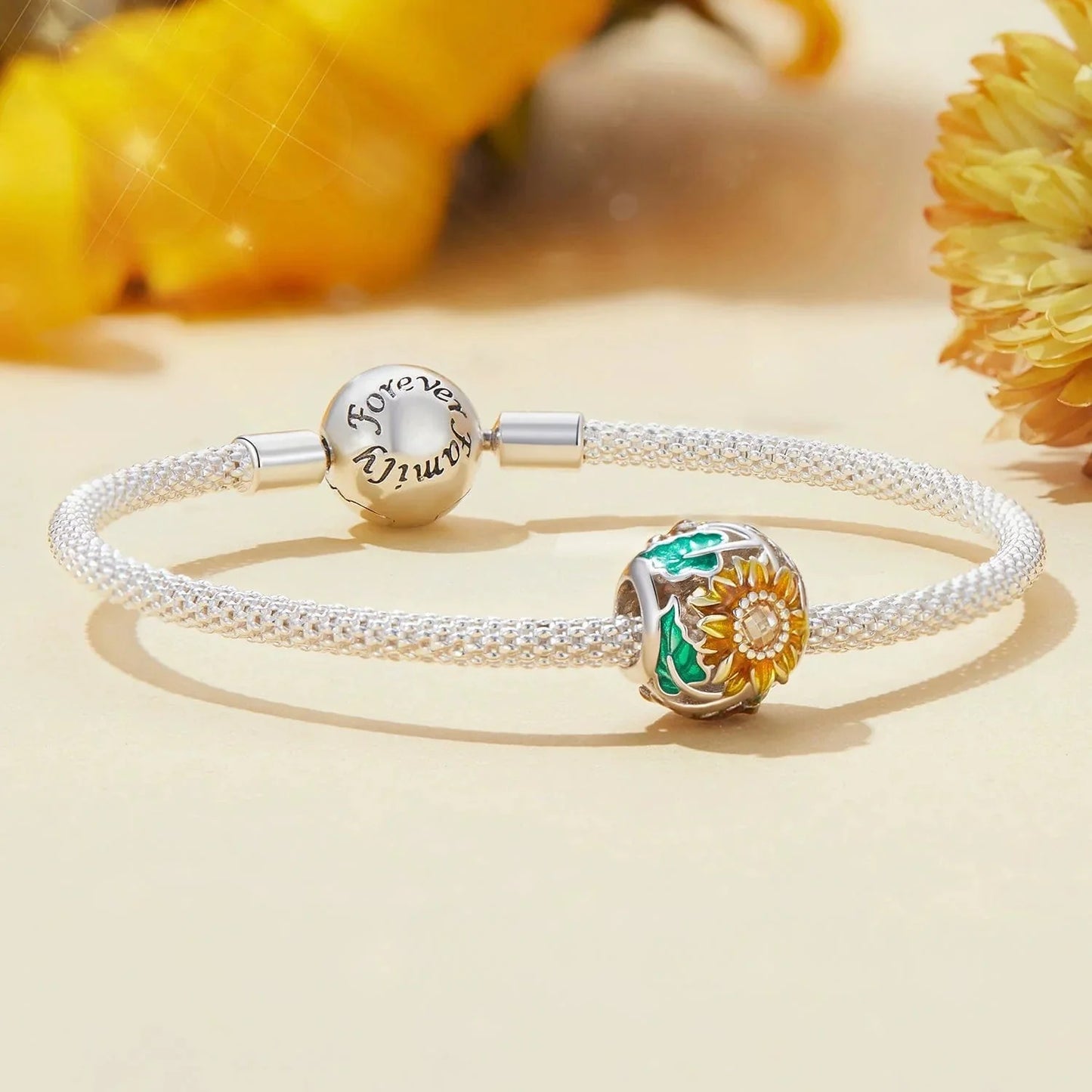 Blooming Sunflower Bead Charm