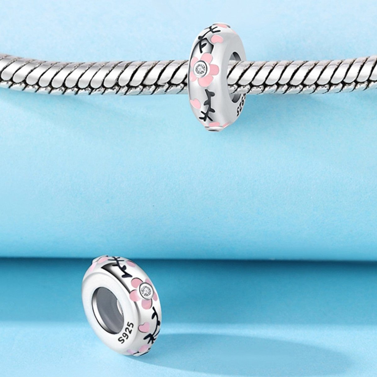 Blossom Pink Enamel Flower Charm