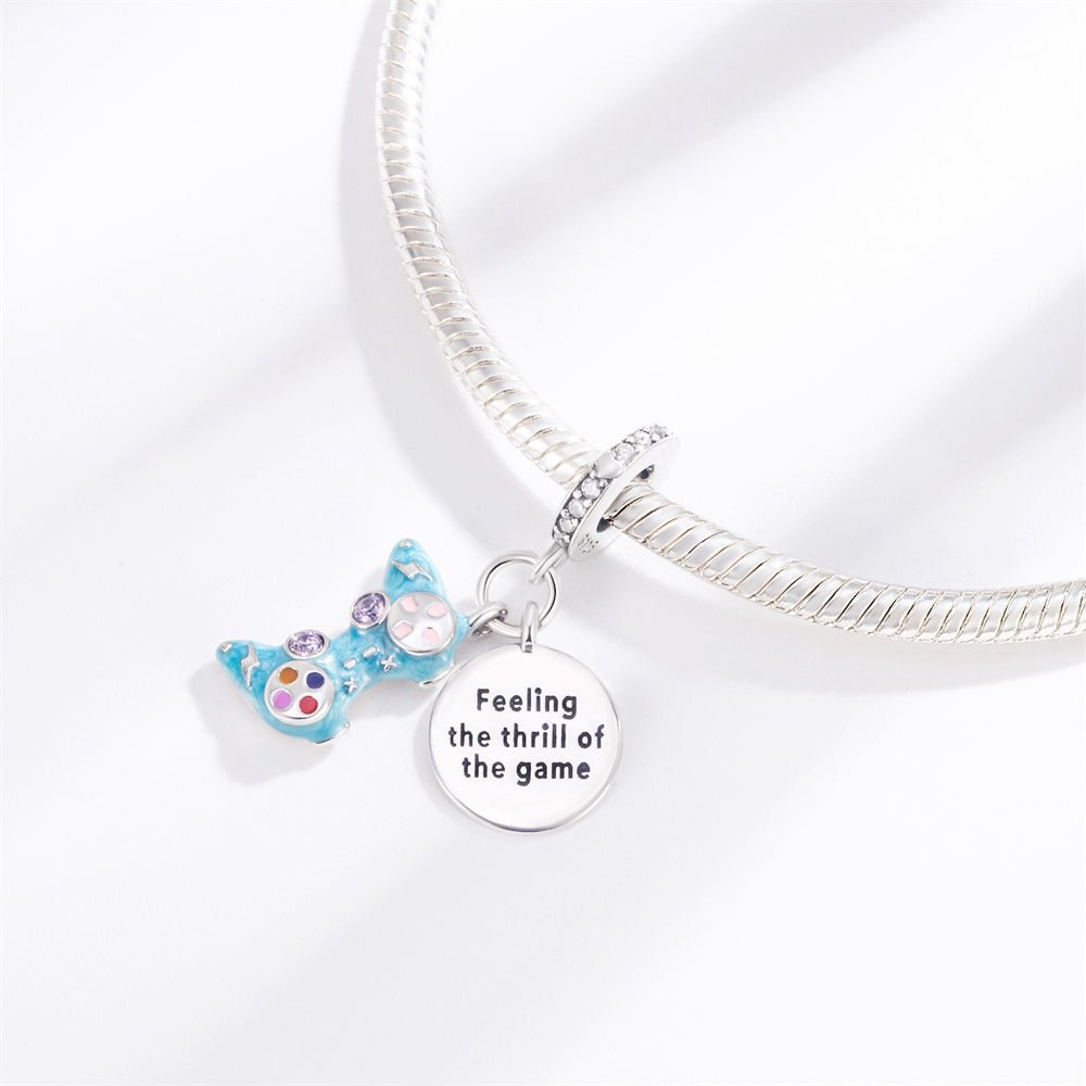 Blue Game Controller Dangle Charm