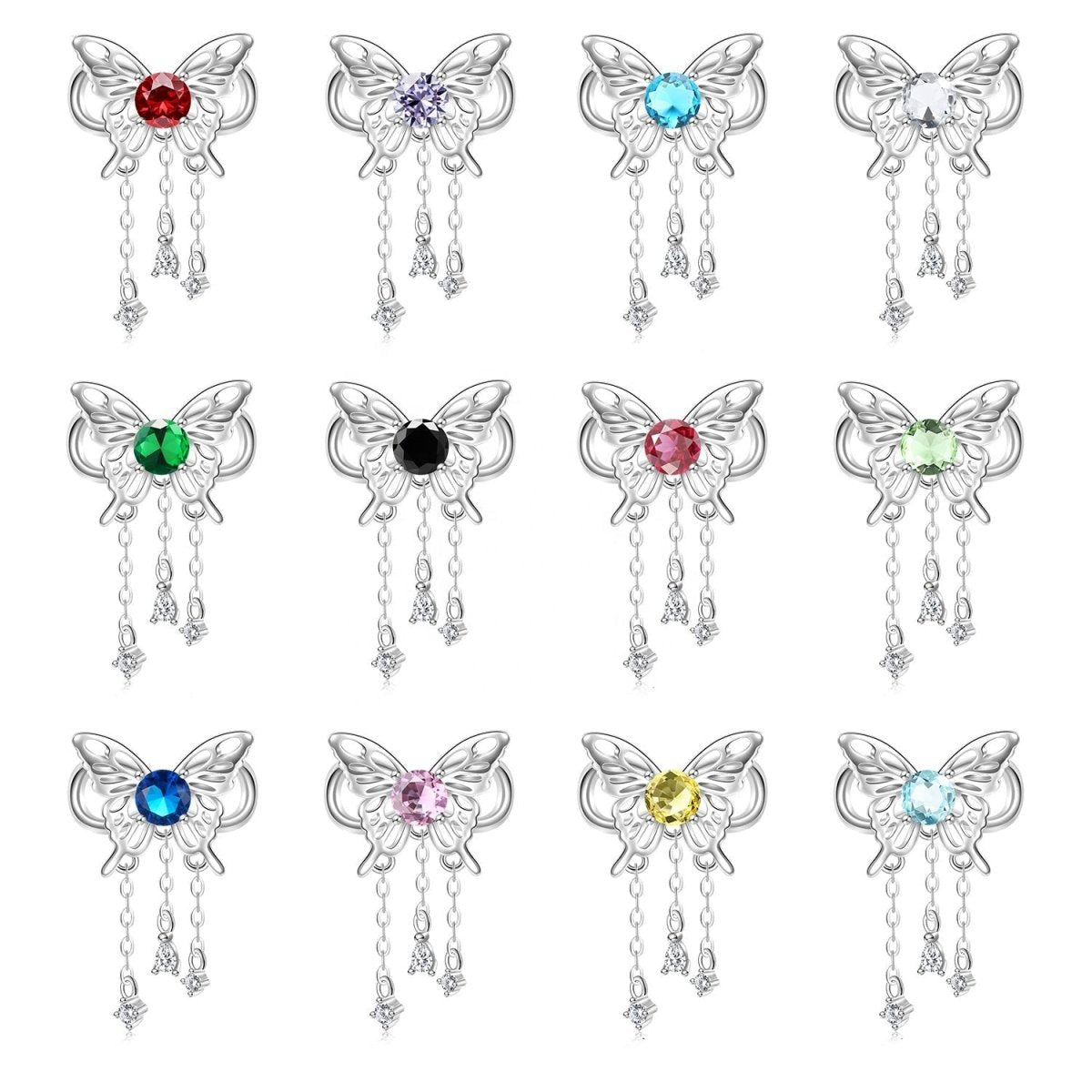 Butterfly Birthstone Dangle Charms