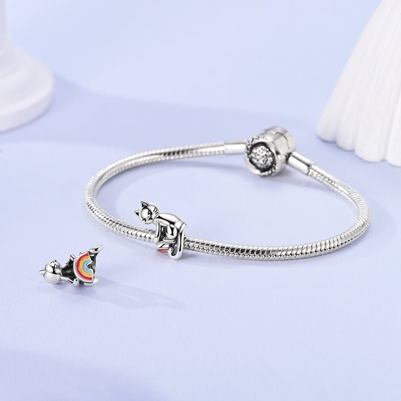 Cat with Rainbow Charm
