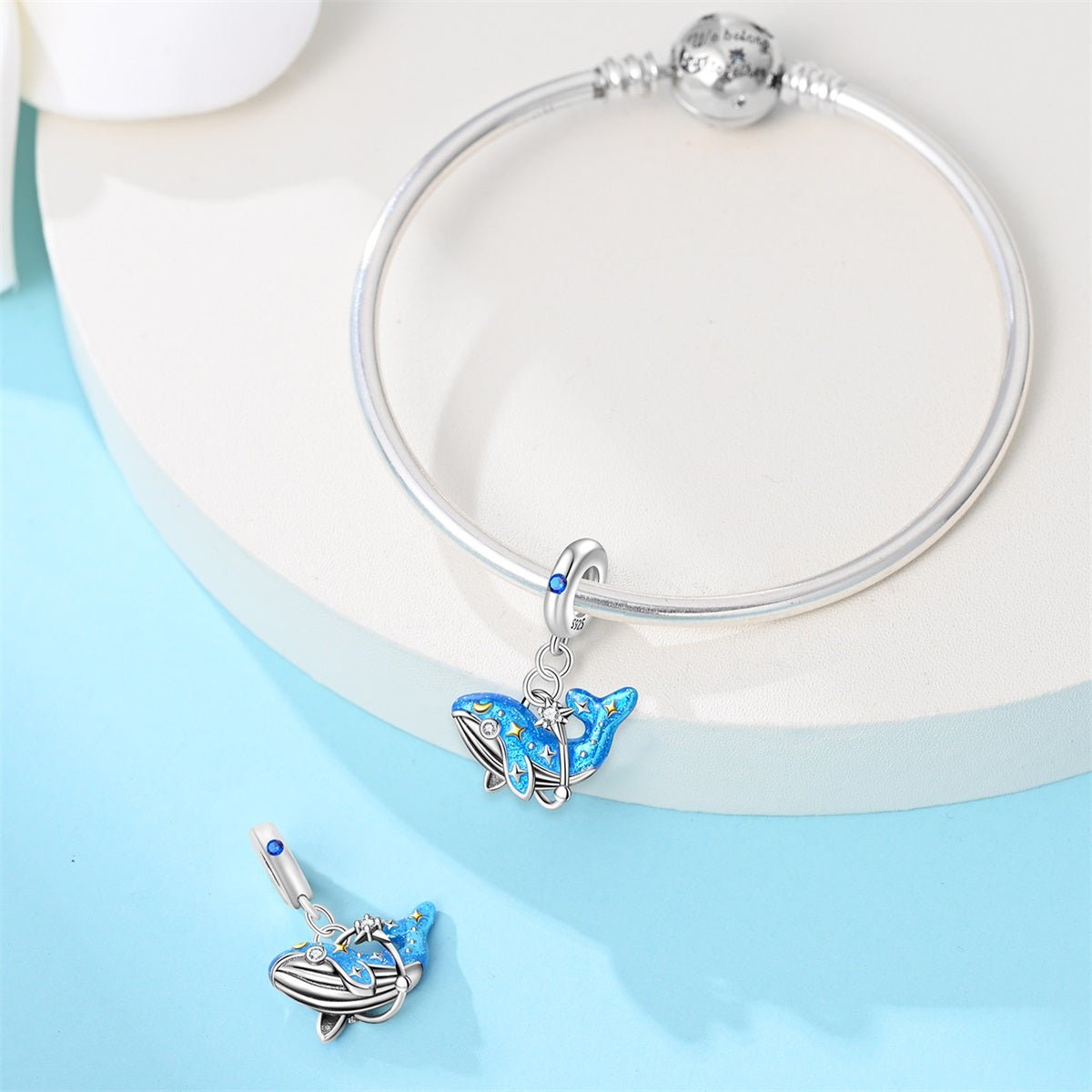 Celestial Blue Whale Dangle Charm