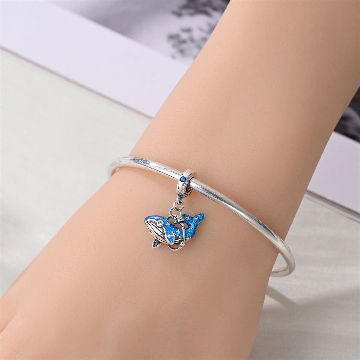 Celestial Blue Whale Dangle Charm