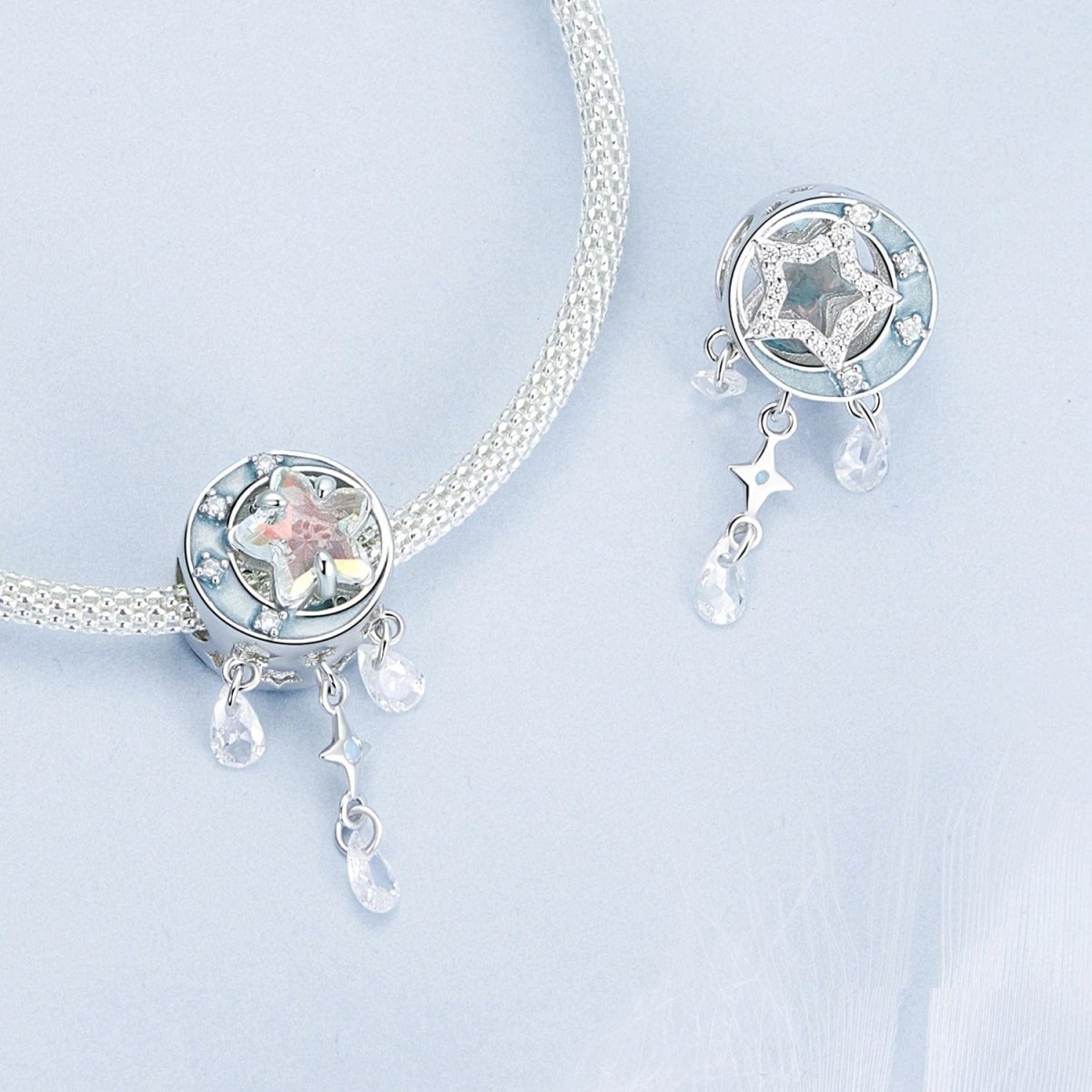 Celestial Starburst with Dangling Crystal Drops Charm