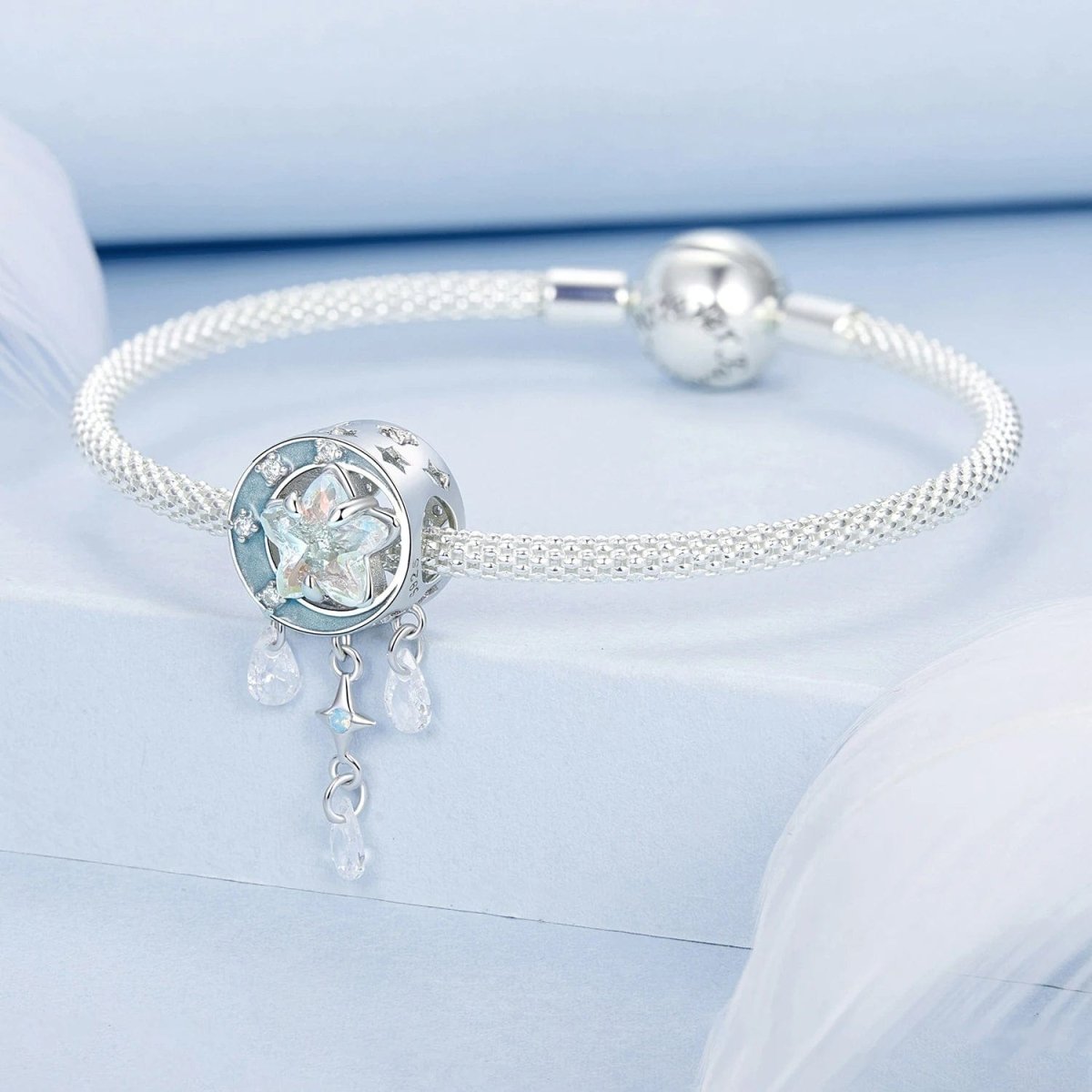 Celestial Starburst with Dangling Crystal Drops Charm