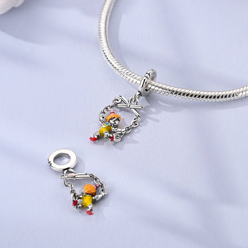 Clown on Swing Dangle Charm