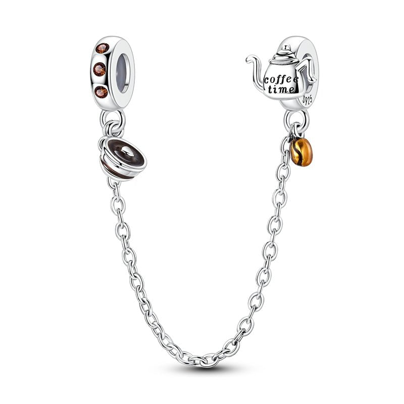 Coffee Time Safety Chain Charm