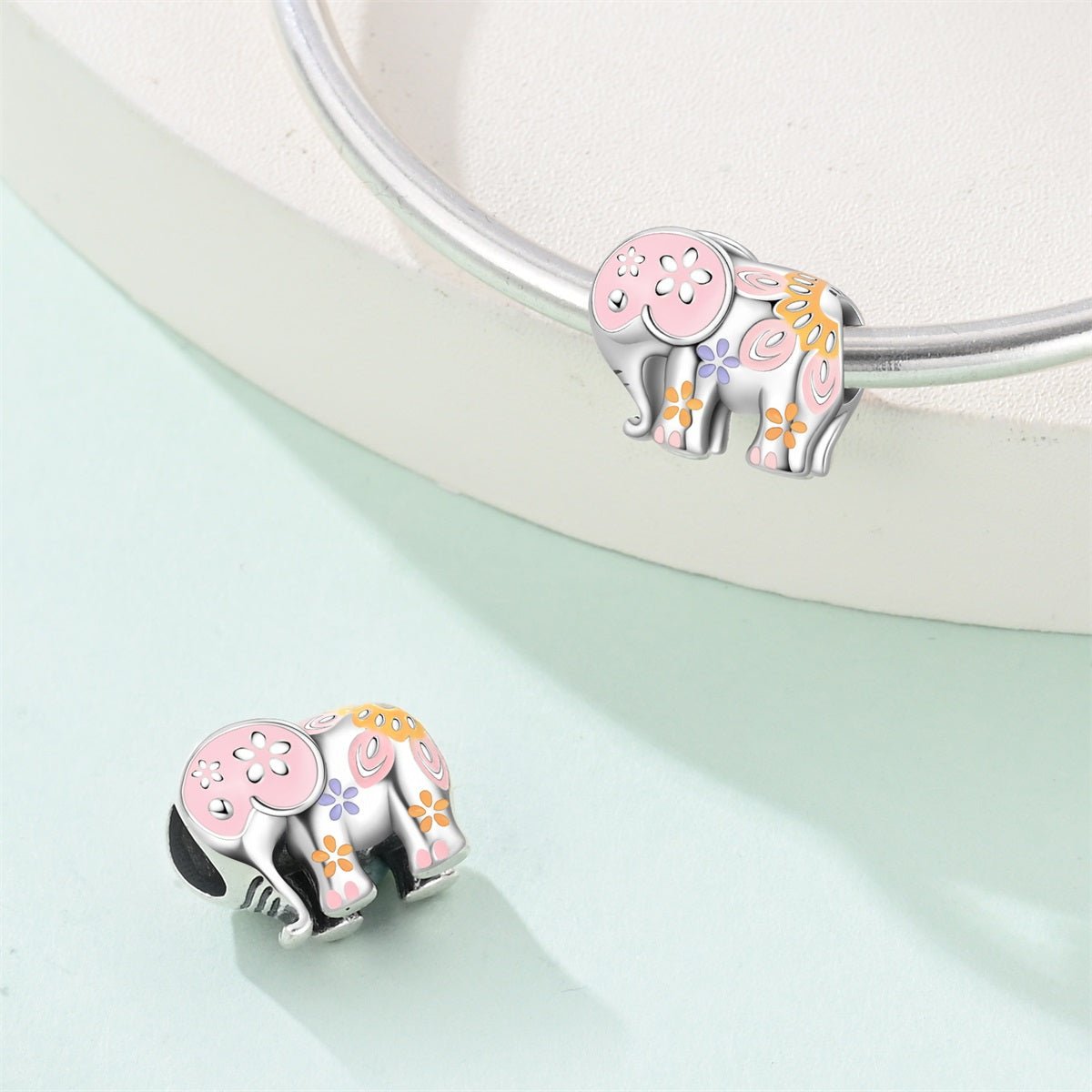 Colorful Festival Elephant Charm