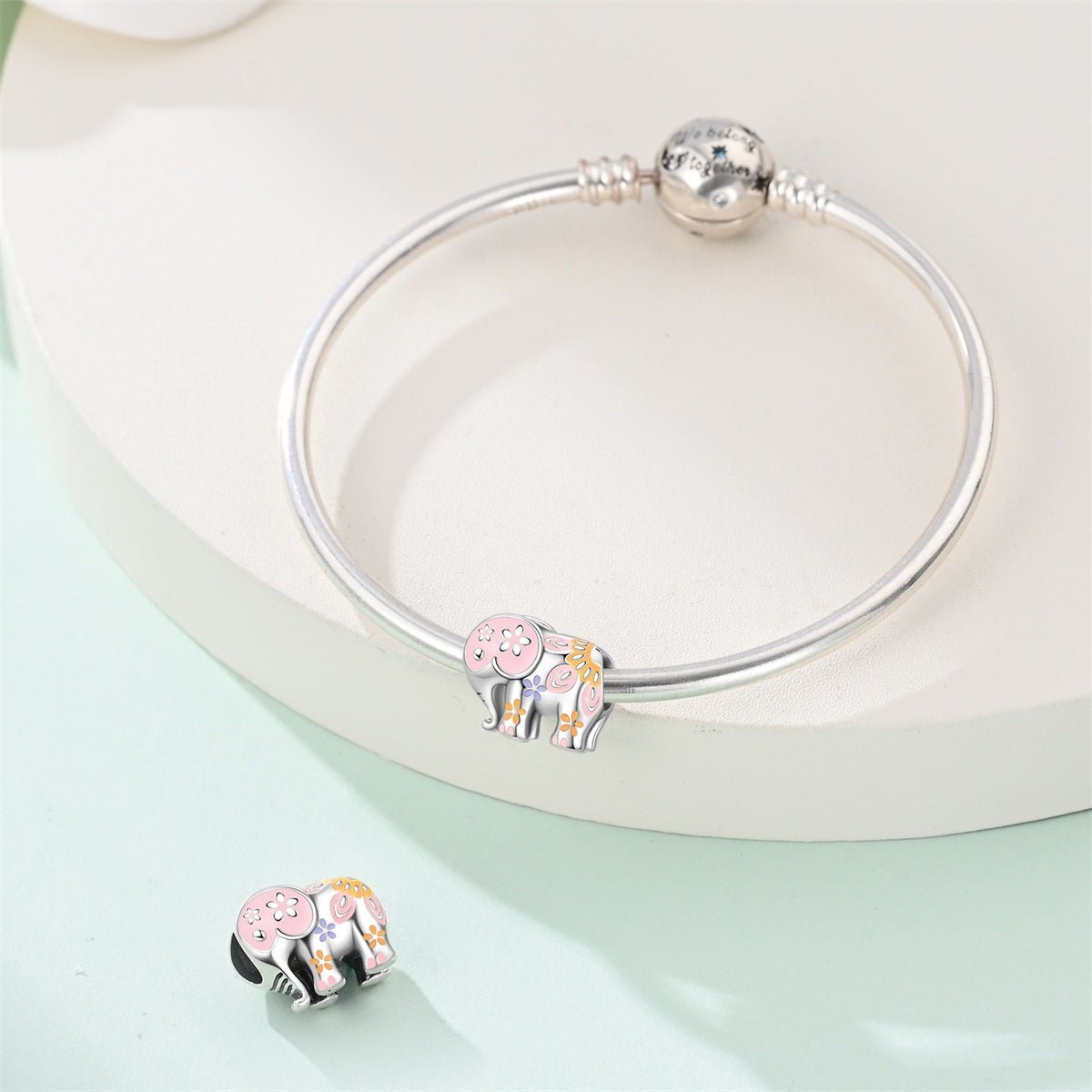 Colorful Festival Elephant Charm