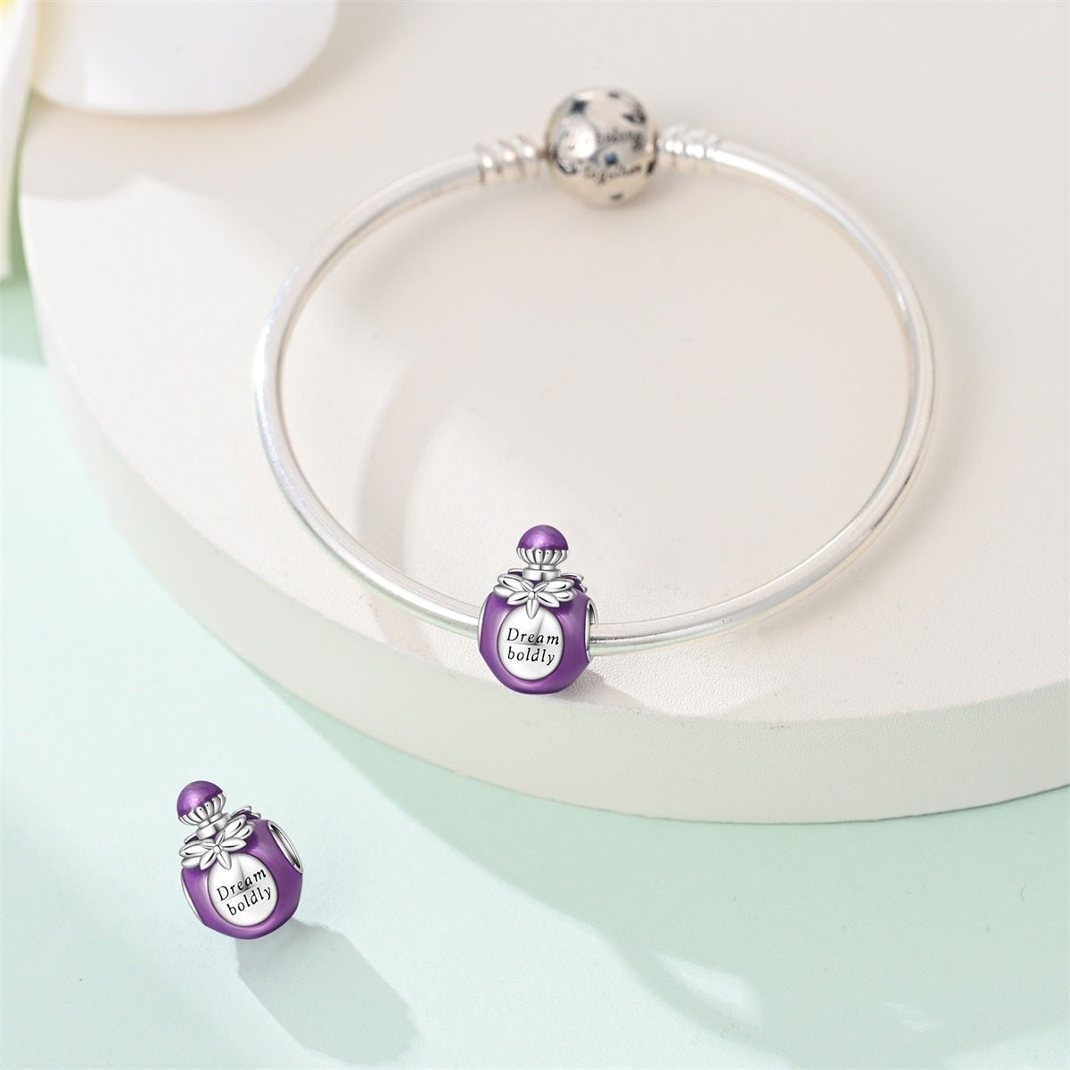 Dream Boldly Perfume Bottle Charm