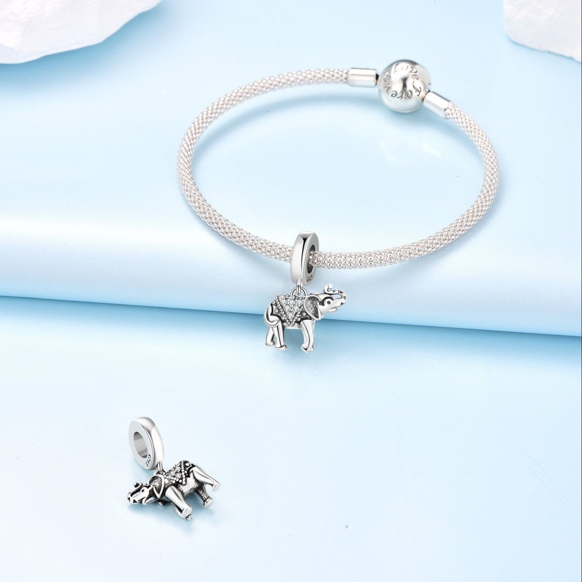 Elegant Elephant Dangle Charm