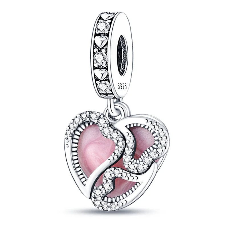 Entwined Hearts Double Dangle Charm