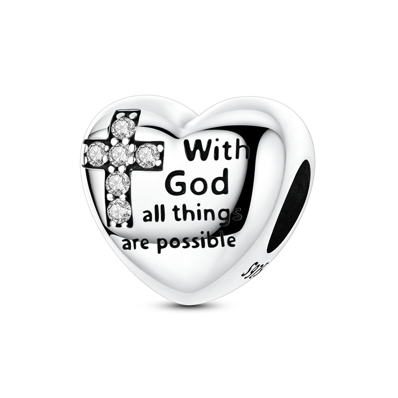 Faith & Blessings Heart Charm