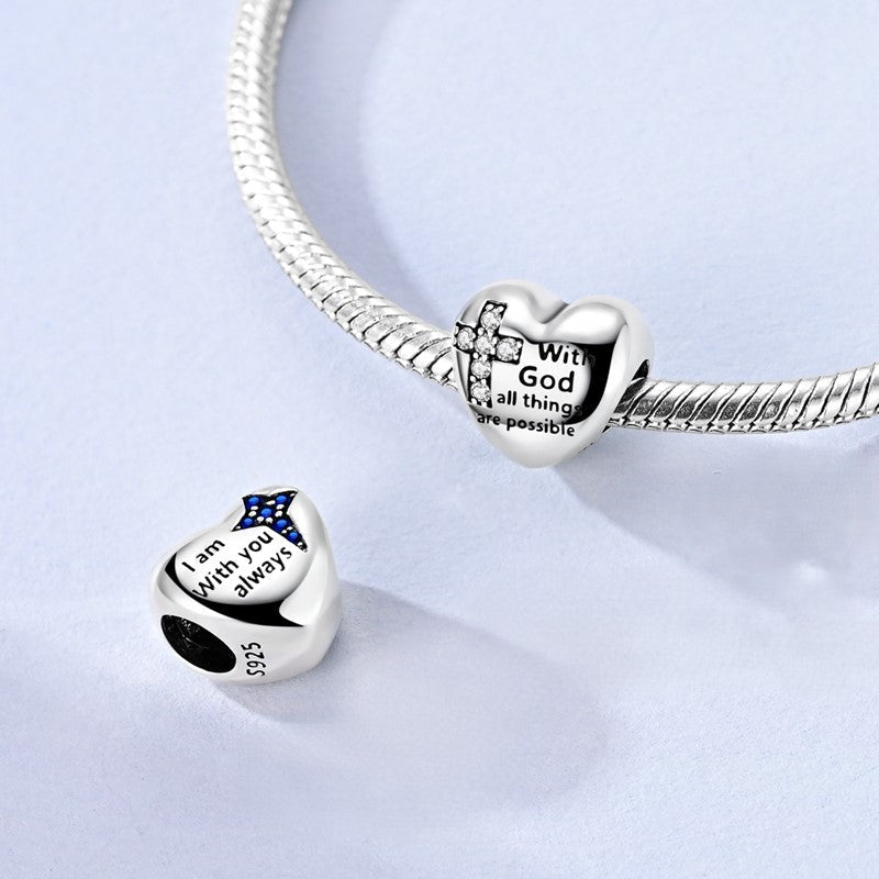 Faith & Blessings Heart Charm