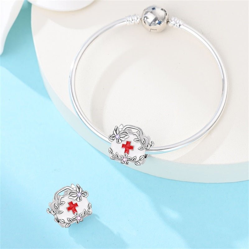 Floral Medical Bag Charm