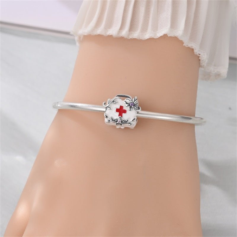 Floral Medical Bag Charm