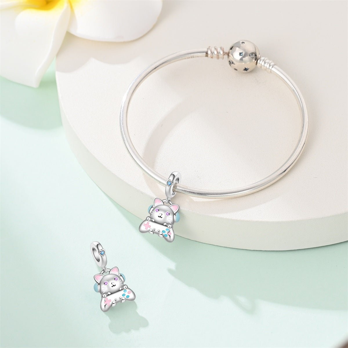 Gamer Cat Dangle Charm