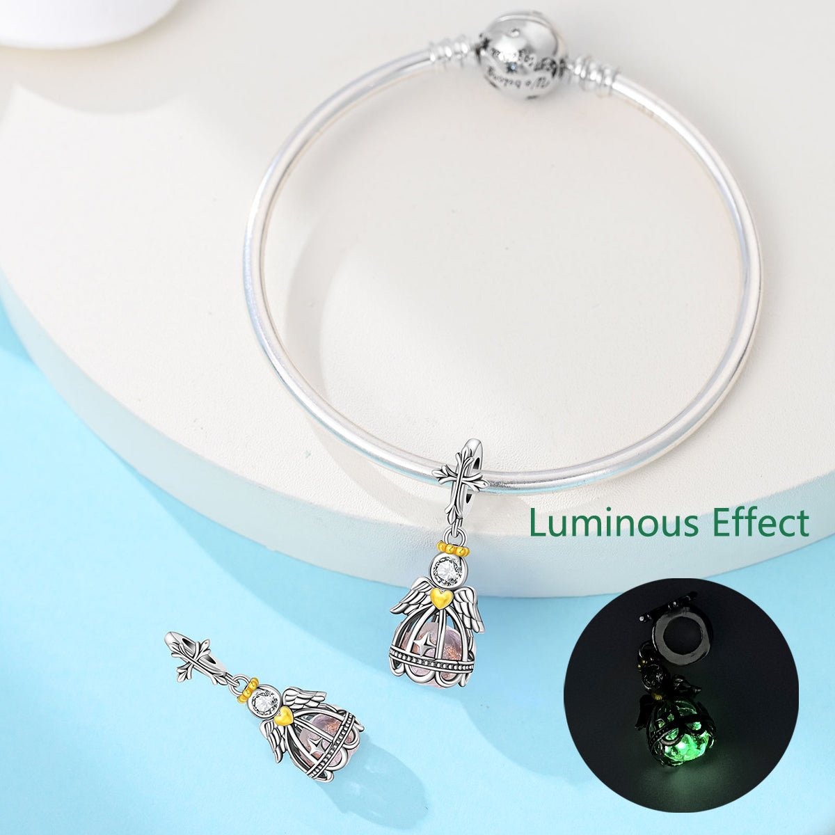 Glow-in-the-Dark Angel Dangle Charm