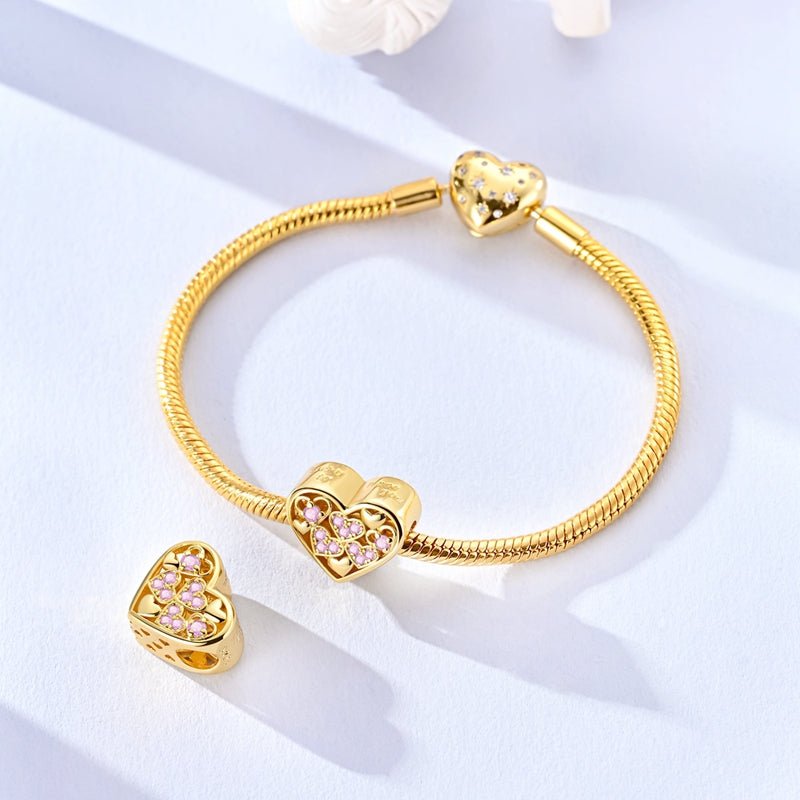 Gold Lucky to Have You Heart Charm