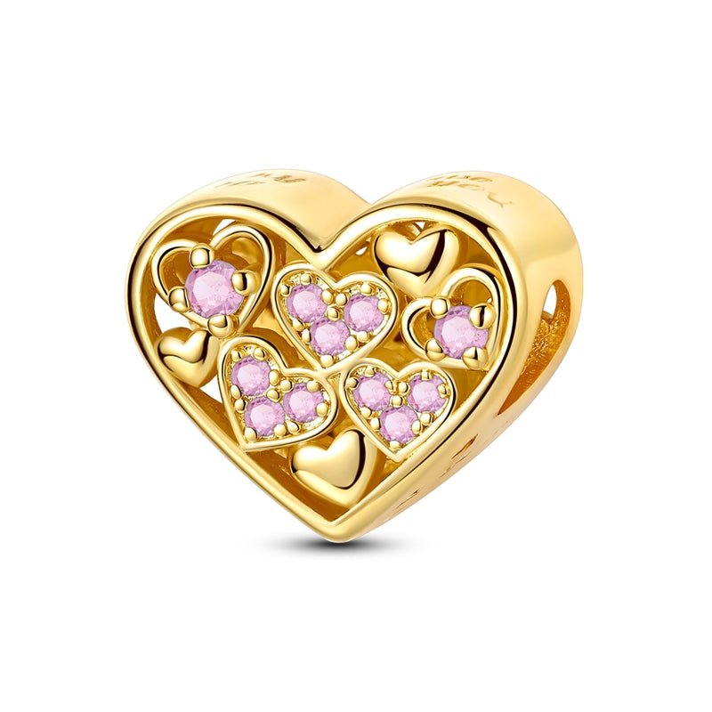 Gold Lucky to Have You Heart Charm