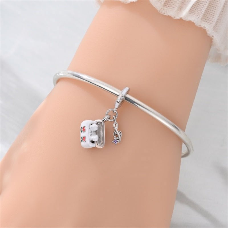 Headphones with Music Note Dangle Charm