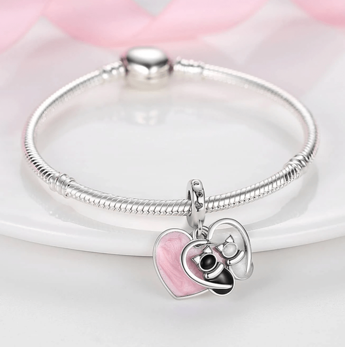 Cats & Hearts Dangle Charm