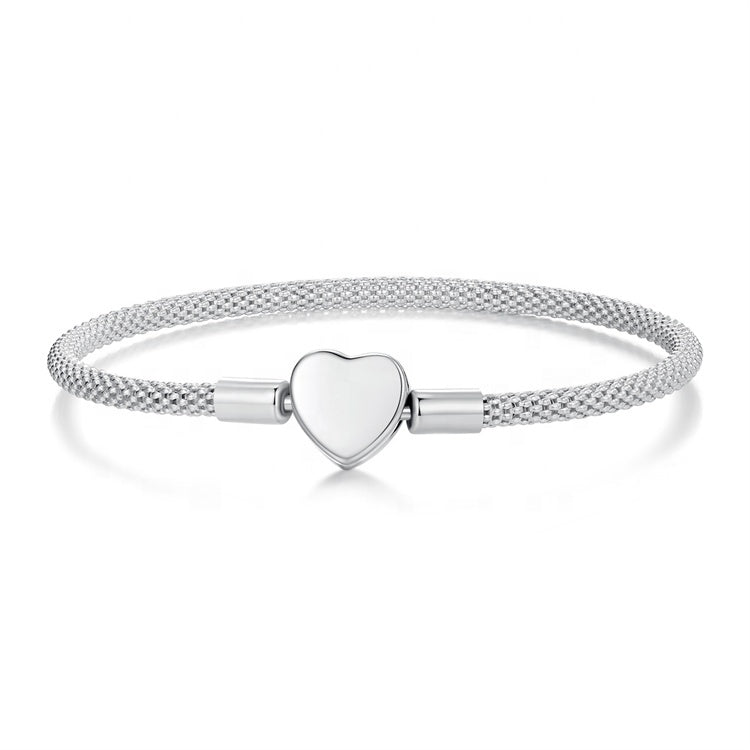 Heart Clasp Charm Bracelet