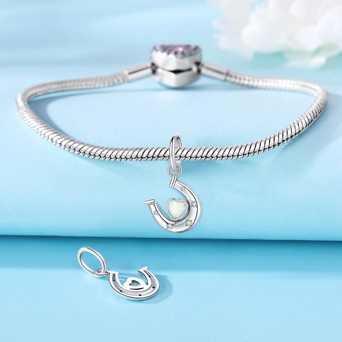 Heart Horseshoe Charm