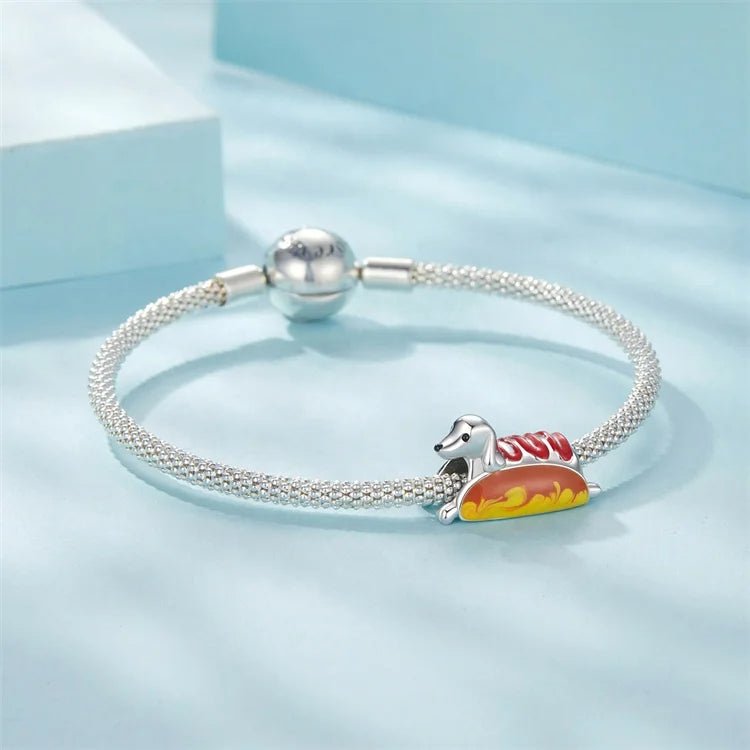 Hot Dog Dachshund Charm
