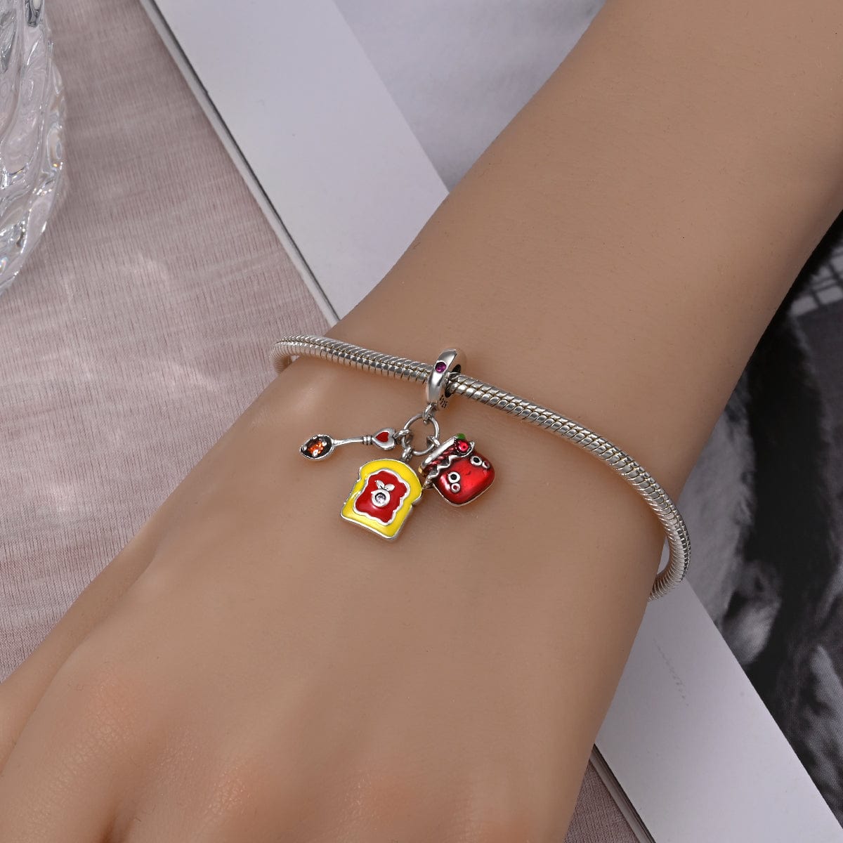 Jam Jar, Toast, & Heart Spoon Breakfast Charm