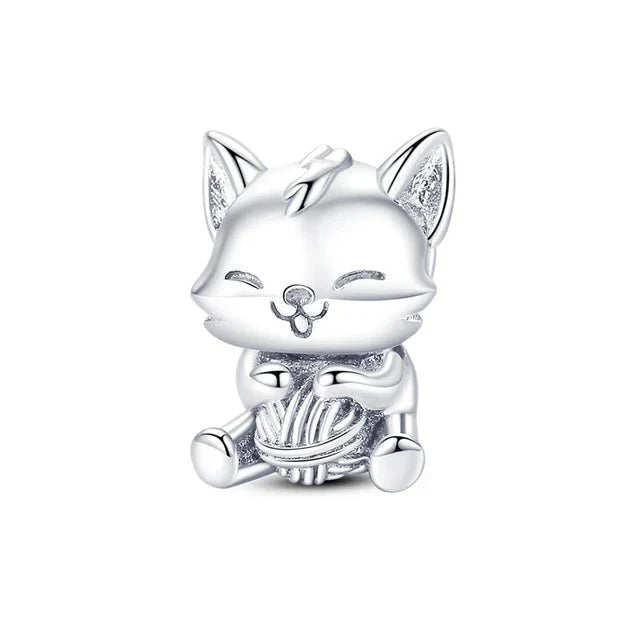 Kitten & Yarn Ball Charm