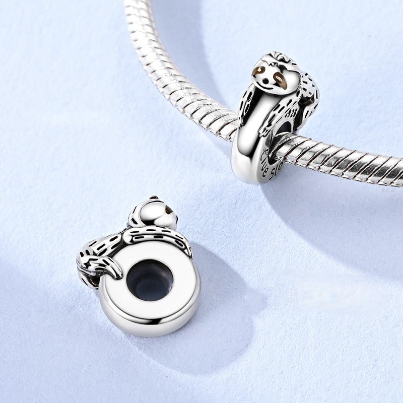 Live Slow Sloth Hug Charm