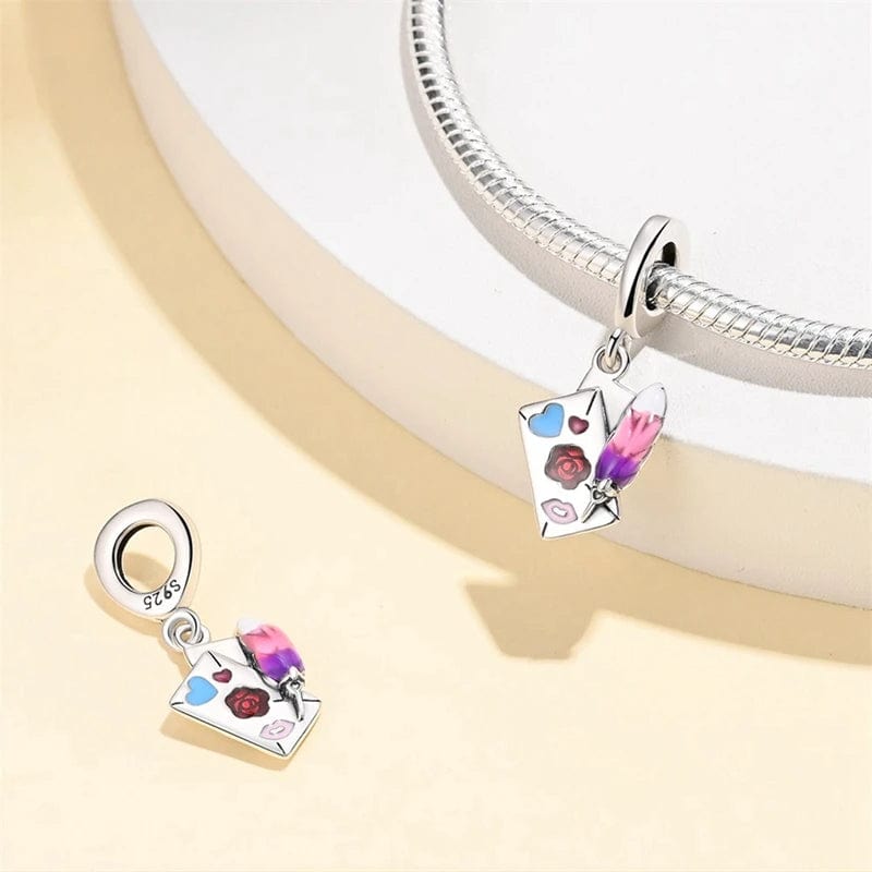 Love Letter Envelope Dangle Charm