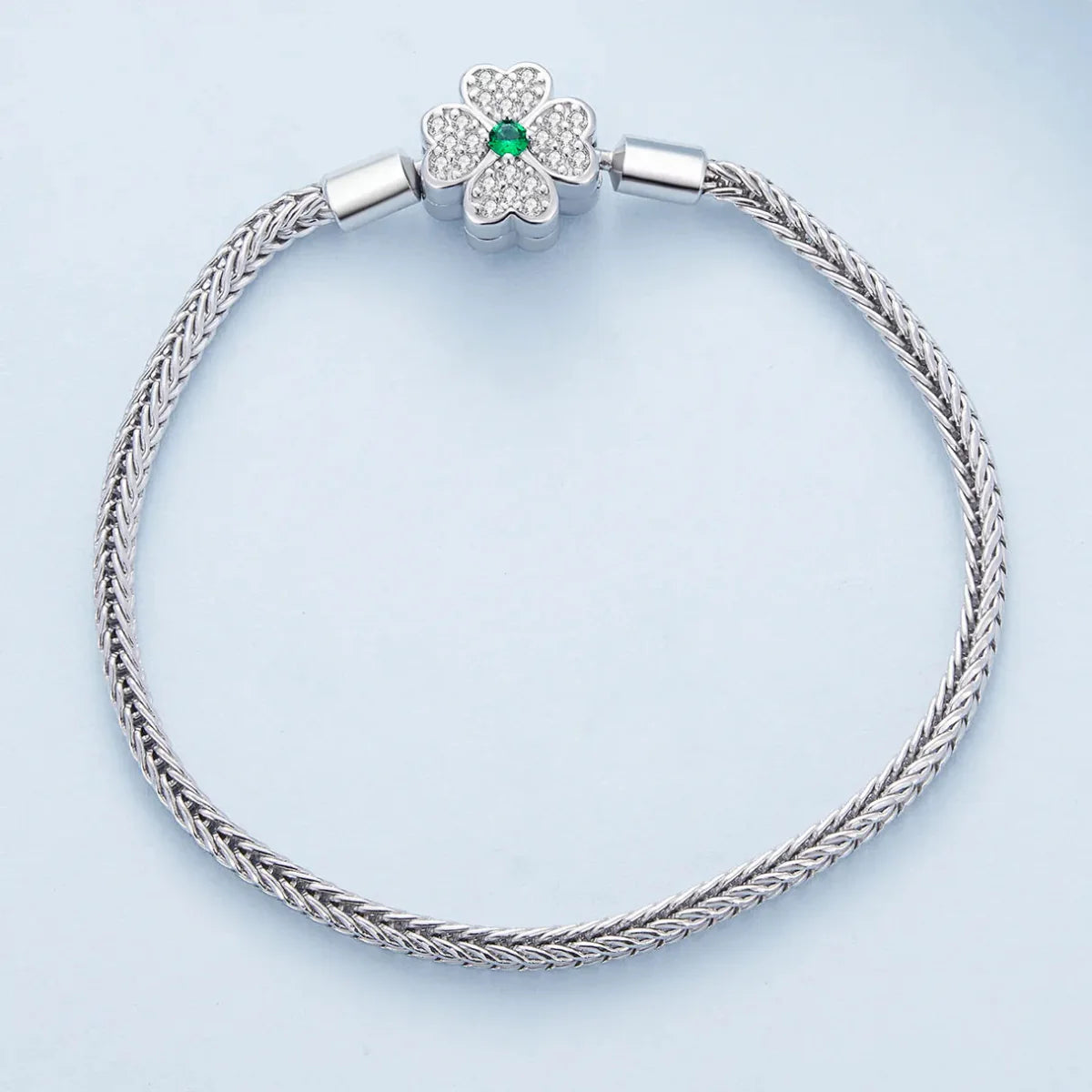 Lucky Four-Leaf Clover Charm Bracelet