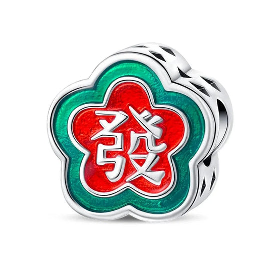 Lucky Mahjong Flower Charm
