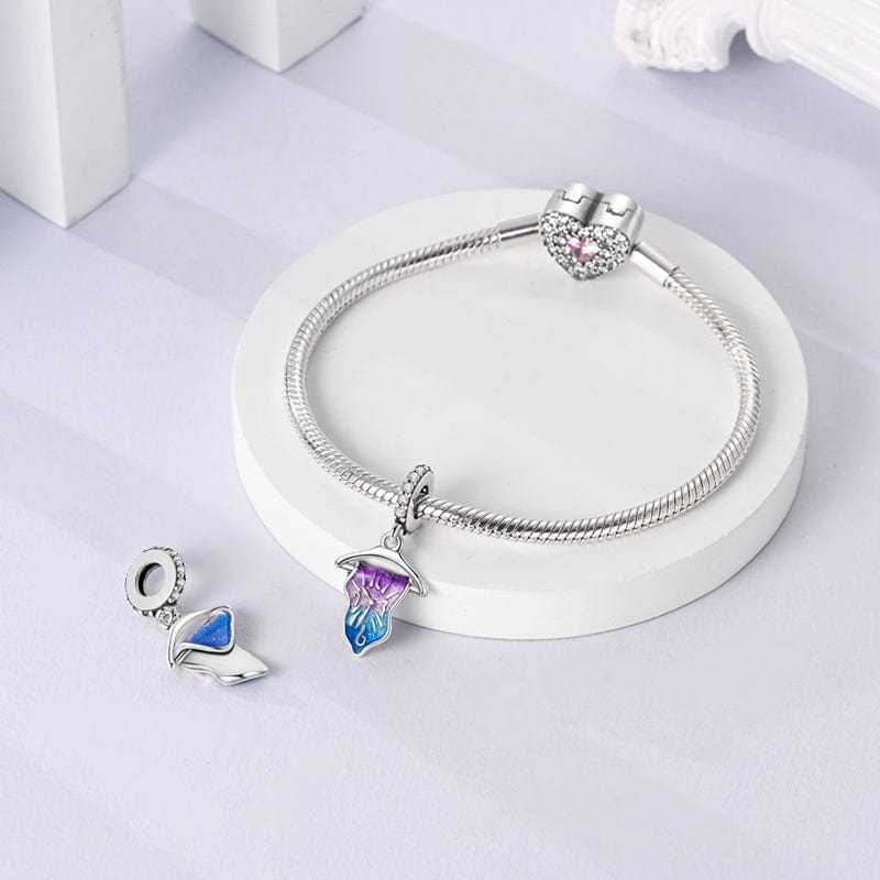 Melting Time Gradient Clock Dangle Charm