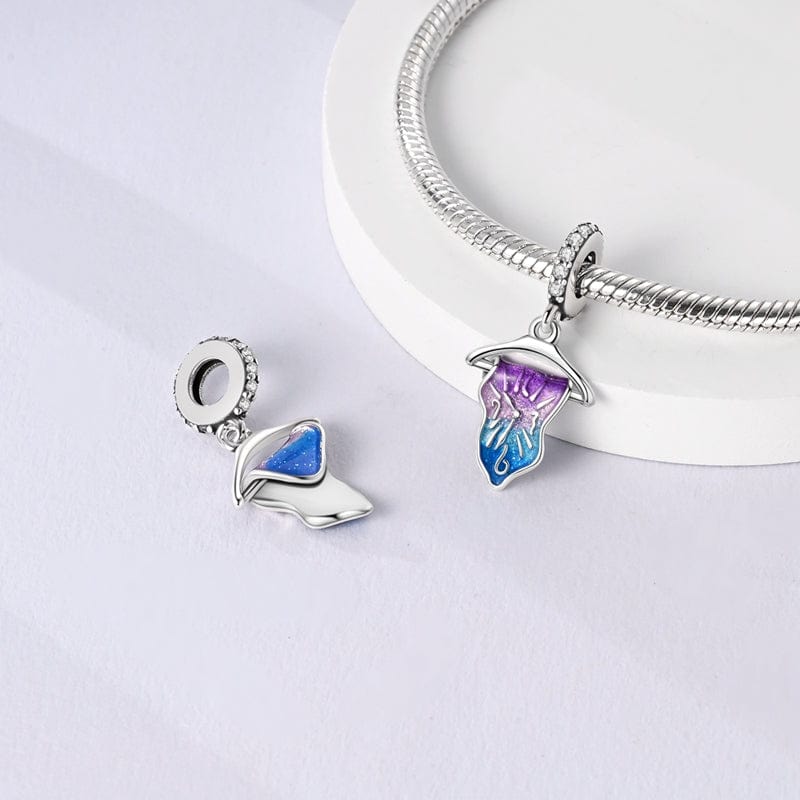 Melting Time Gradient Clock Dangle Charm