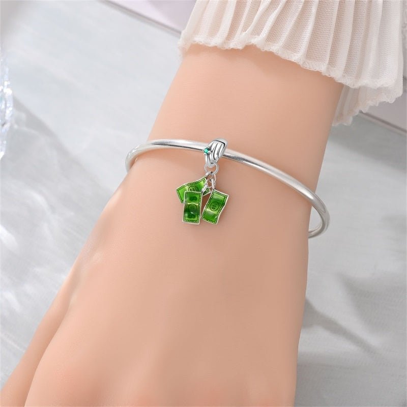 Money Bills Dangle Charm