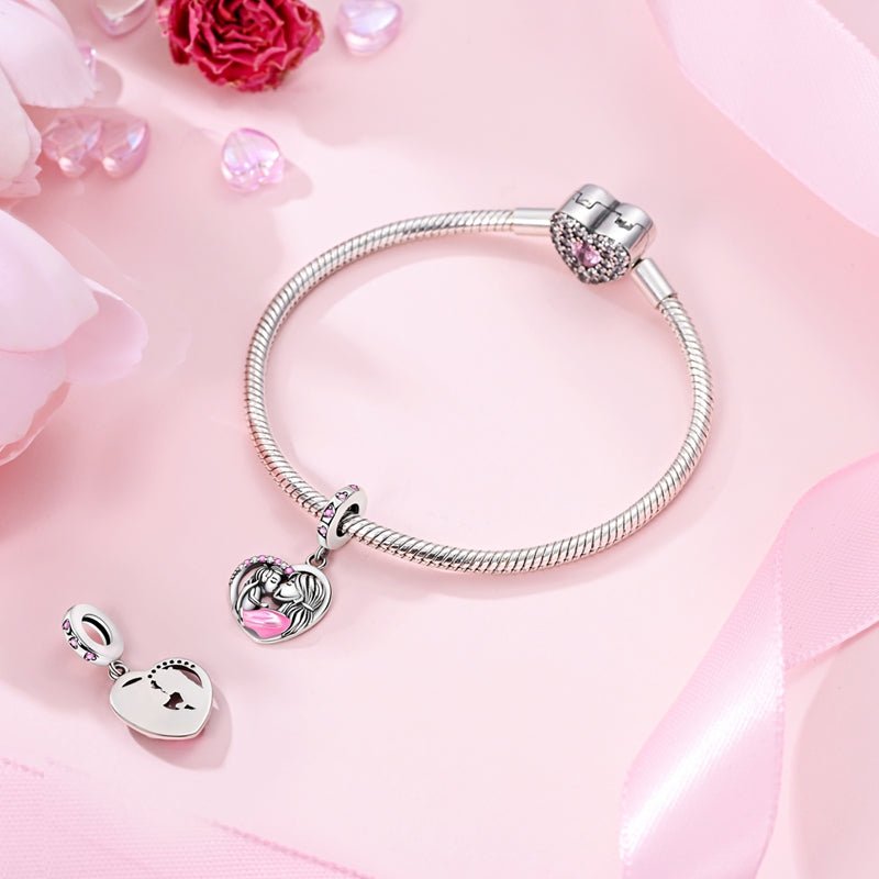 Mother & Daughter Hearts Dangle Charm