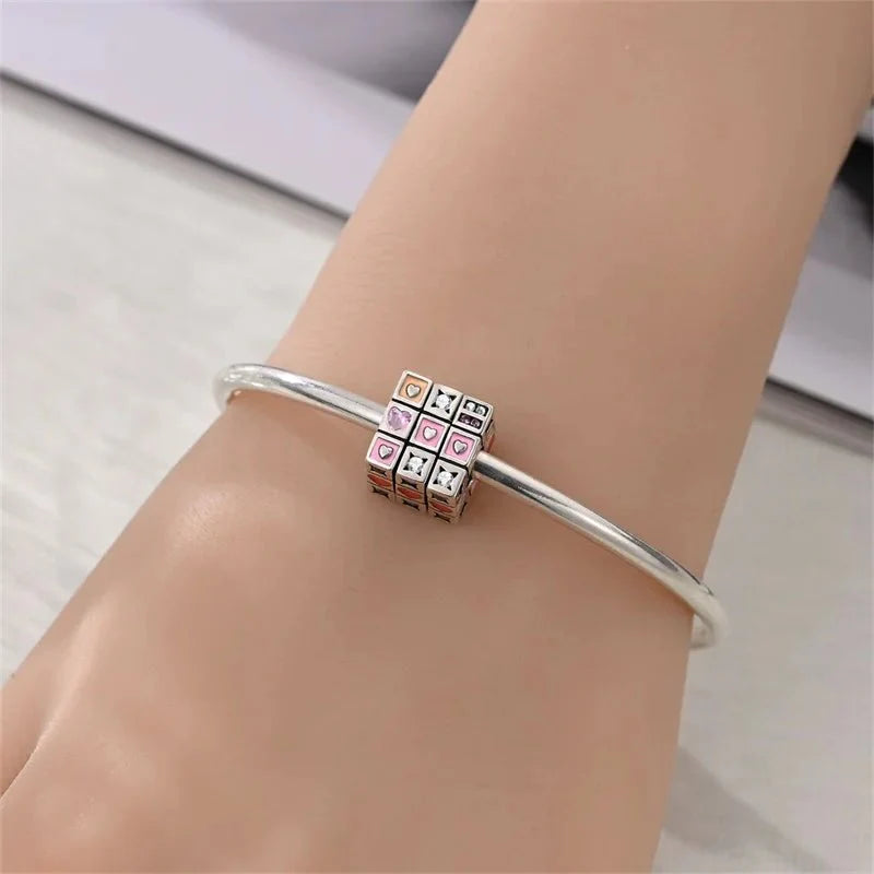 Moveable Love Puzzle Cube Charm