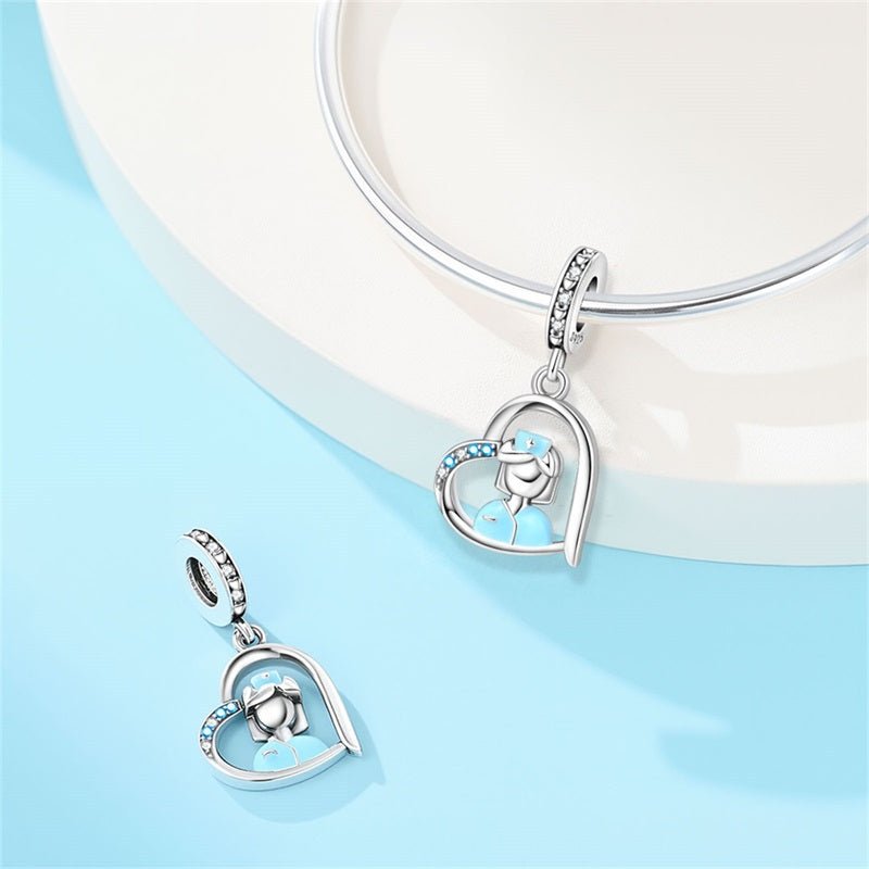Nurse in Heart Dangle Charm