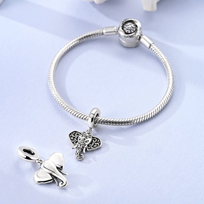 Ornate Elephant Dangle Charm