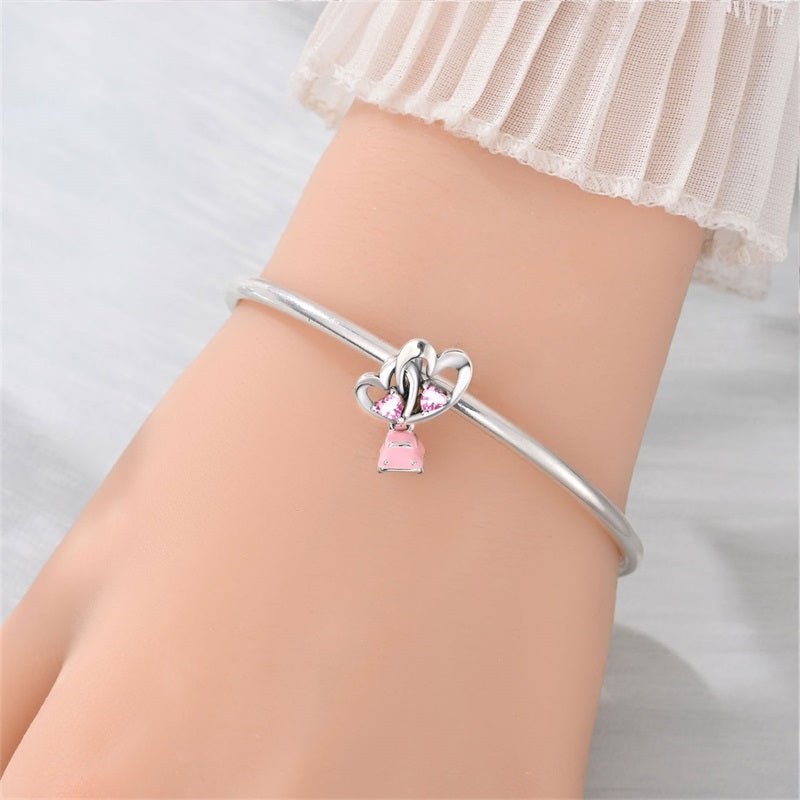 Pink Car with Heart Balloons Charm