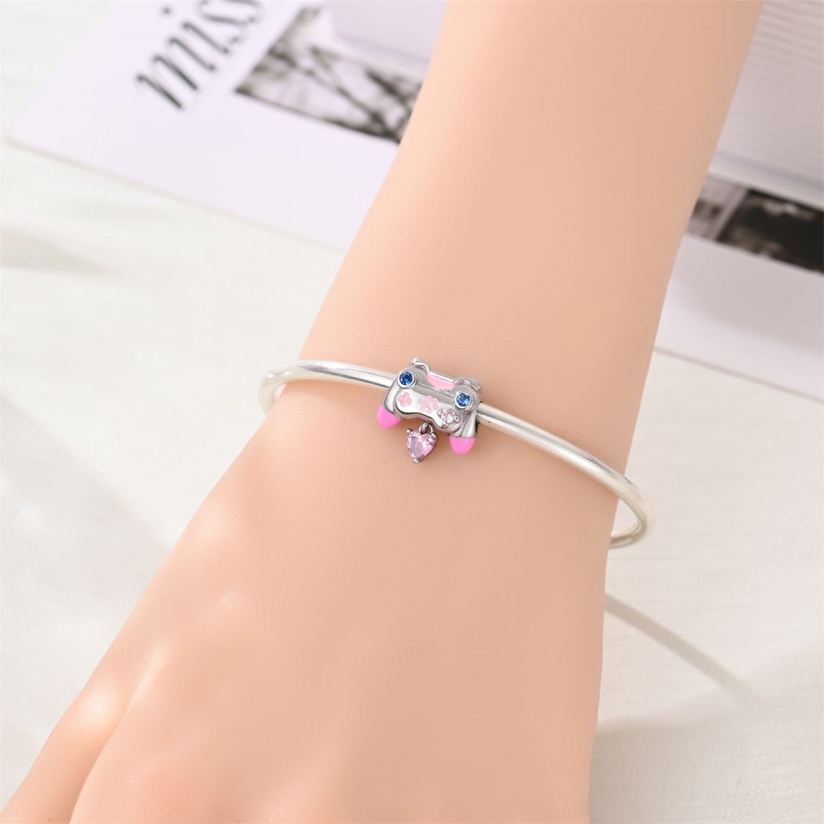 Pink Game Controller Charm