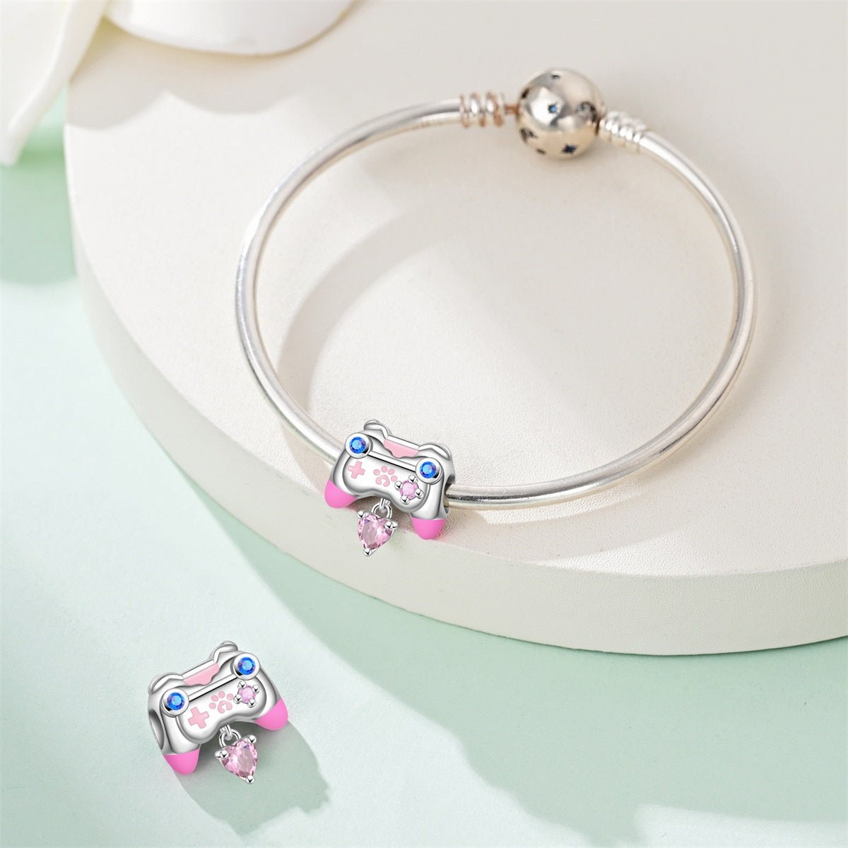 Pink Game Controller Charm