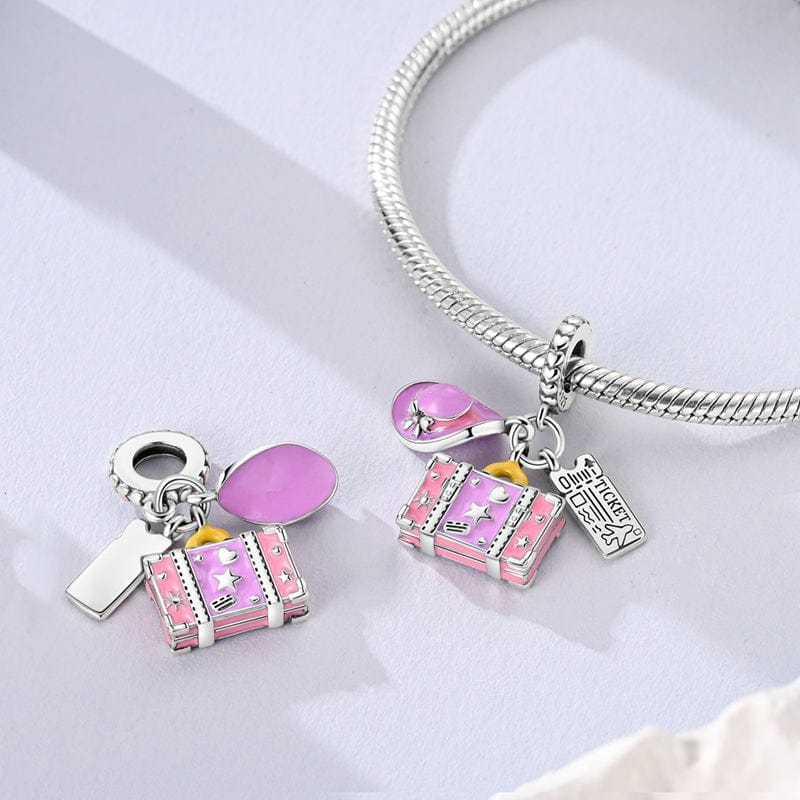 Pink Travel Bag Charm