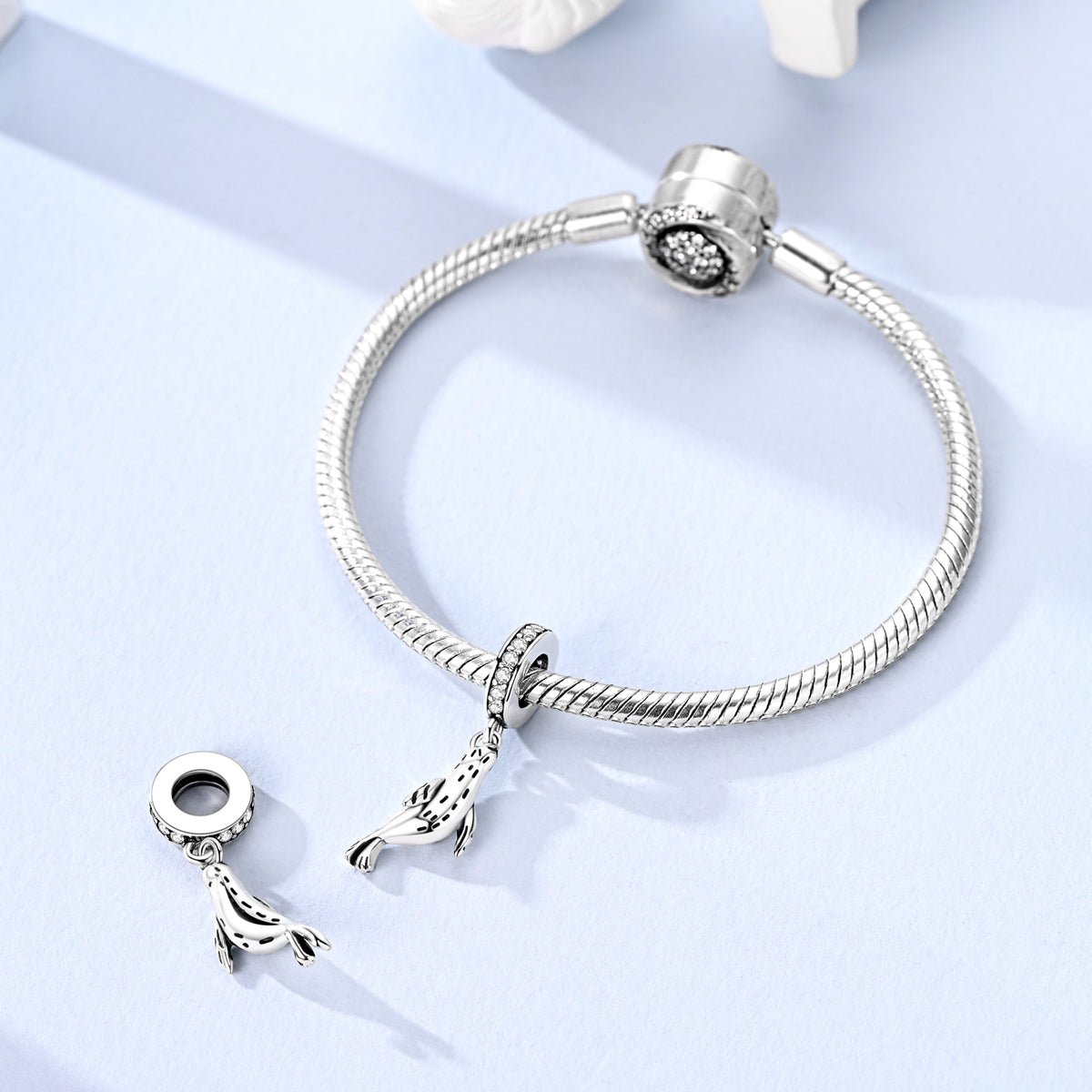 Playful Seal Dangle Charm