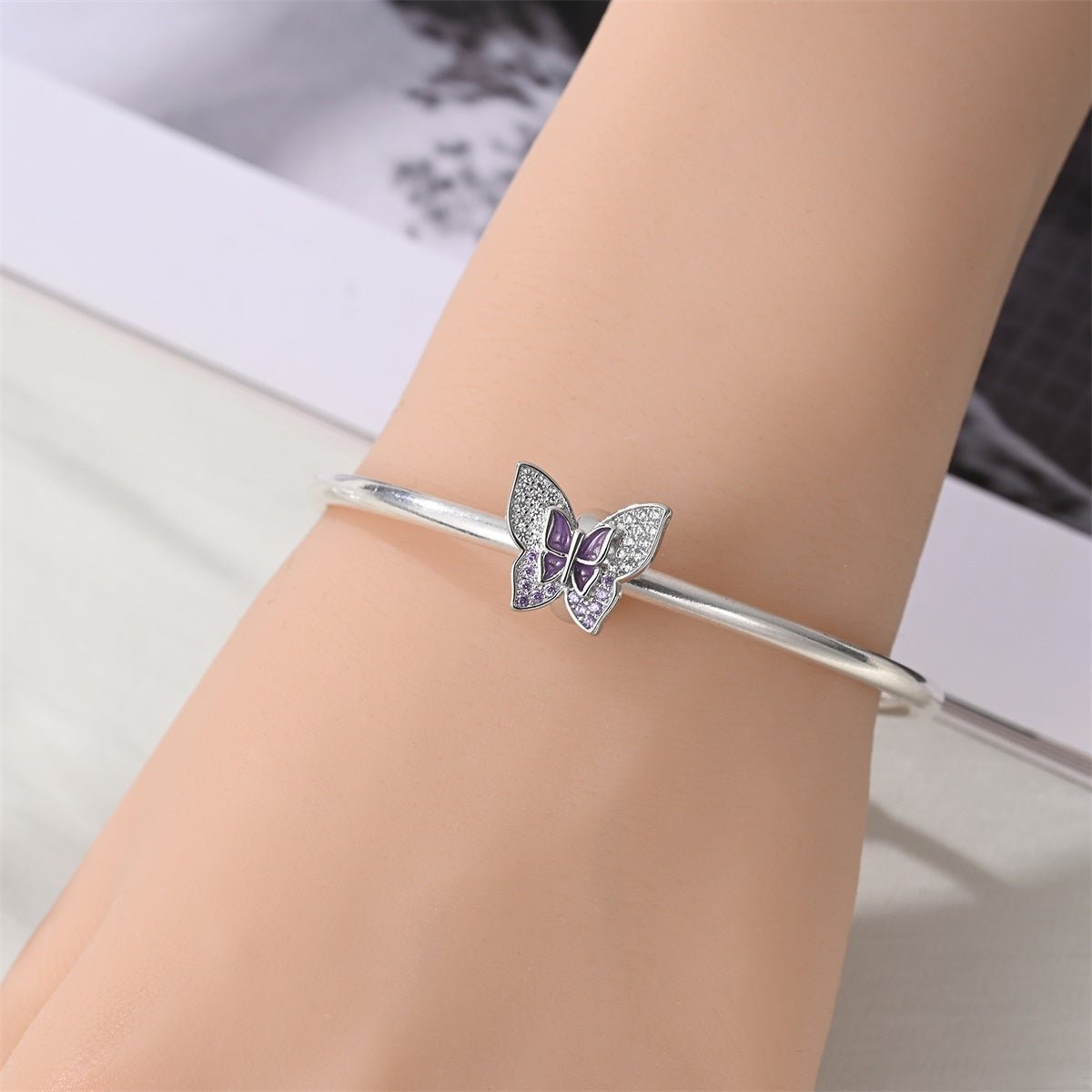 Purple Butterfly Sparkle Charm