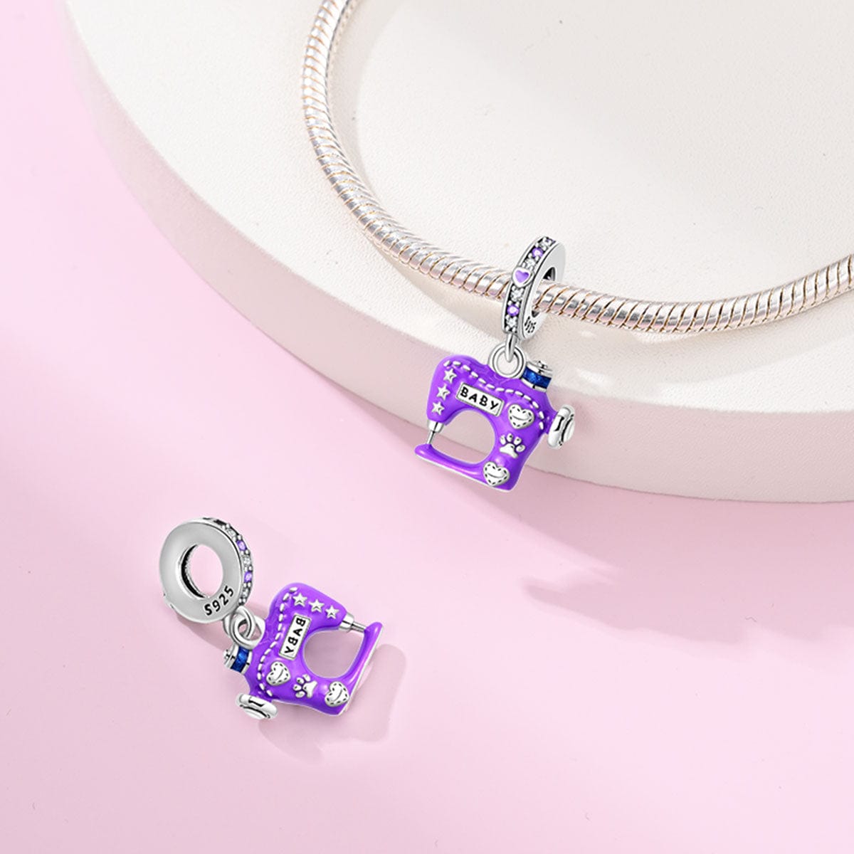 Purple Sewing Machine Charm